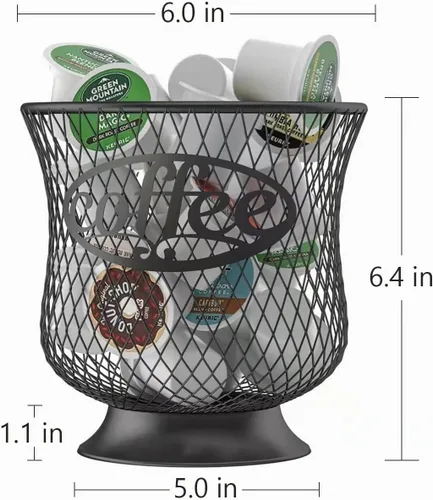Vista 5 de ITHSKUILL Soporte para cápsulas de café, organizador de tazas K pequeñas, almacenamiento de tazas K para guardar crema de café expreso, fácil