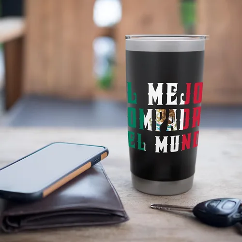 Vista 7 de El Mejor Compadre Del Mundo Spanish Compadre - Vaso aislado de acero inoxidable