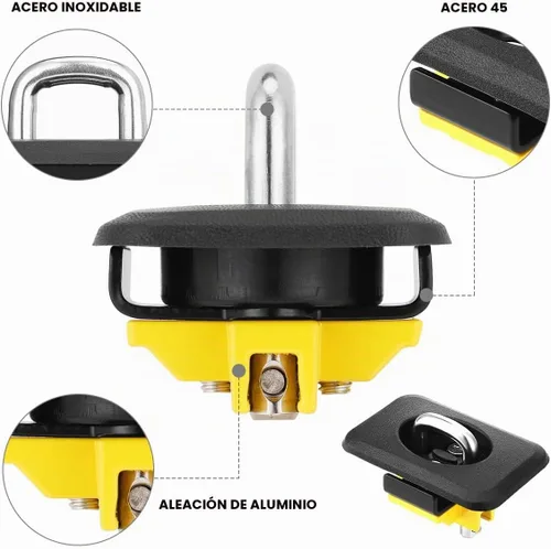 Vista 7 de 4pcs Tie Down Anchors for Truck Bed, Fit Retractable D Ring Tie Down