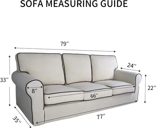 Vista 6 de PureFit 100% Fundas de sofá impermeables dobles para sofás y sillones - Fundas de sofá elásticas antideslizantes de forro polar lavables, protector