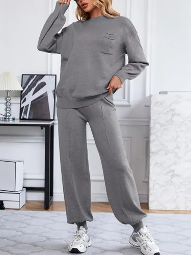 Vista 4 de SuperPrity Conjuntos de descanso para mujer, conjuntos de dos piezas de moda de manga larga, suéter de punto, ropa de otoño 2024