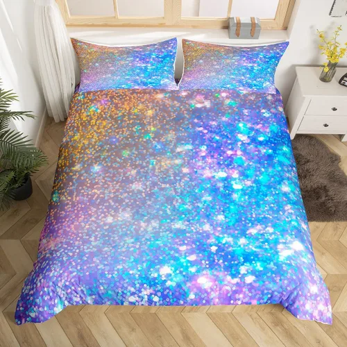 Vista 7 de Juego de ropa de cama para niños y niñas, diseño de dibujos animados, con lazos de cremallera, funda de edredón de microfibra suave