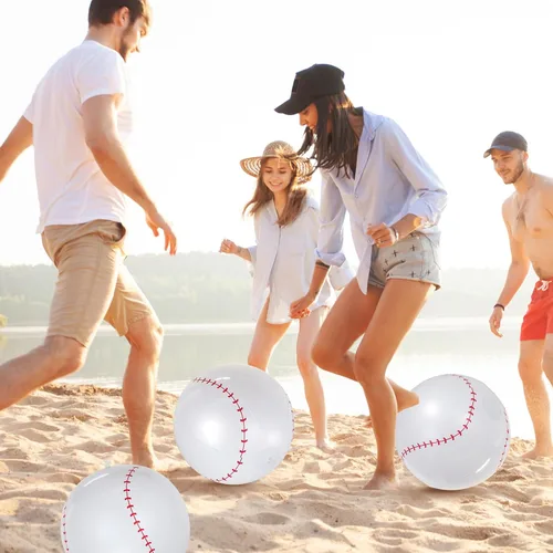 Vista 5 de 6 pelotas de fútbol inflables gigantes, pelotas de fútbol inflables de 16 pulgadas, pelotas de playa de verano, accesorios de juegos deportivos