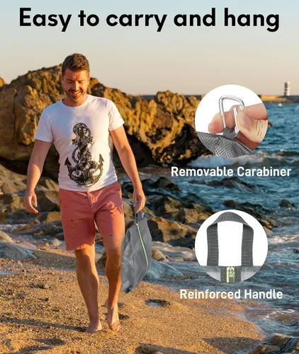Vista 5 de Paquete de 2 bolsas para zapatos de viaje, bolsas para tenis, bolsas impermeables para zapatos de viaje con cremallera para embalaje, bolsas contra