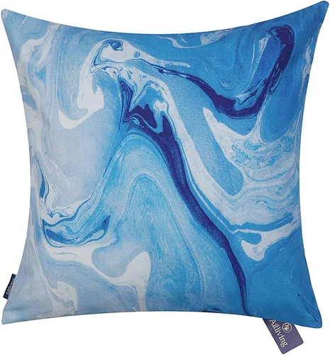 Vista 15 de Funda de almohada decorativa para sofá, funda de almohada Accent Carra, 12 x 24 pulgadas, hexagonal, geométrico, panal de abeja, azul marino