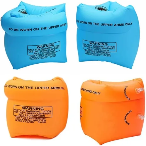 Vista 8 de 2 – 4 unidades de flotadores inflables de natación, alas de agua flotantes, anillo de brazo de natación para niños y adultos 30-150 libras
