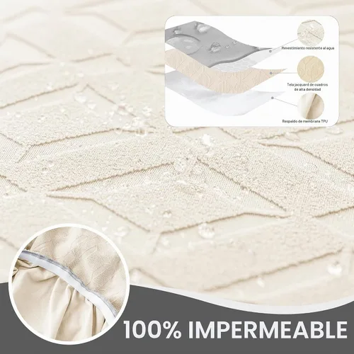 Vista 3 de Gennia Funda Impermeable para Silla Reclinable, Fundas Elásticas para Sofá Reclinable con Bolsillos, Fundas Lavables para Silla Reclinable Lazy Boy