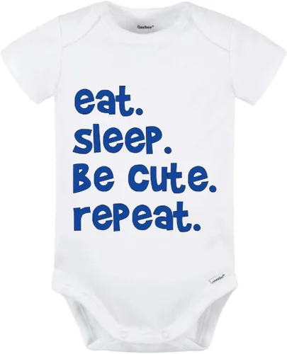 Vista 2 de Mono de bebé Eat Sleep Be Cute Repeat