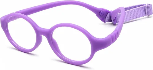 Vista 9 de Baby Glasses 0-1 Year - XXS Round Infant Glasses with Strap 38-14-120 - Clear Newborn Spectacles for Prescription Negro