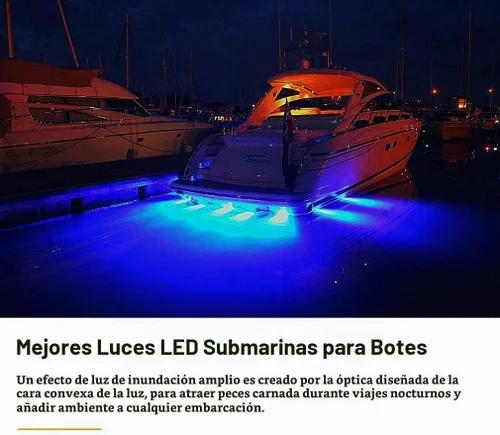 Vista 5 de LABLT azul 27 50W barco submarino marino luces de popa 316 acero inoxidable pontón luces de popa barco cubierta luz popa pesca noche luz
