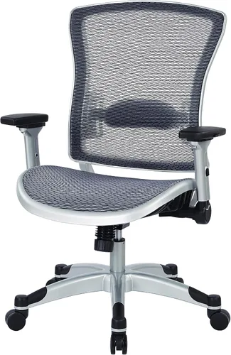 Vista 12 de Space Seating Silla de oficina de rejilla de aire ejecutiva serie 317 con respaldo de malla transpirable, soporte lumbar, control de inclinación