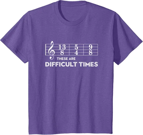 Vista 41 de Musician - Camiseta con texto en inglés "These are Difficult Times", talla S