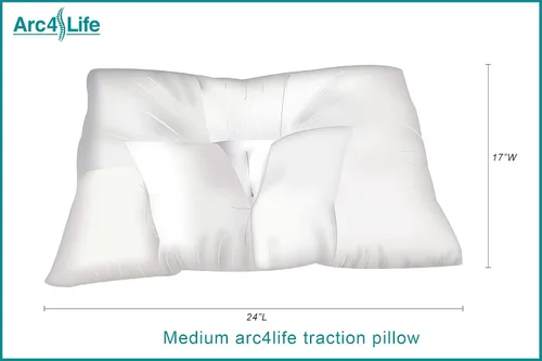 Vista 3 de Almohada cervical de cuello de tracción lineal de Arc4life, tamaño mediano 24 x 17 pulgadas, cuello cervical y tracción del cuello, mejora