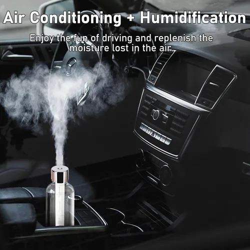 Vista 5 de Milltrip Humidificador portátil de niebla fría, mini humidificador portátil, humidificadores de botella de agua USB de 10.1 fl oz, humidificadores