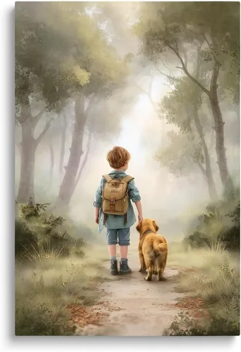 Vista 19 de Decoración de pared para cuarto de bebé, decoración de habitación de niño y aventura, arte de pared de montaña en acuarela para niños, decoración