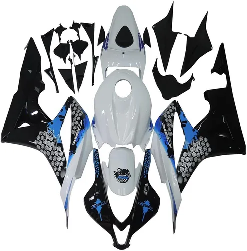 Vista 17 de Carenado negro brillante para Honda 2007 2008 CBR600RR CBR 600RR nueva inyección ABS plásticos cuerpo kit cuerpo trabajo 07 08