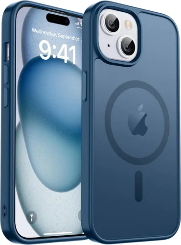 Vista 196 de zapica Funda magnética para iPhone Air, con protector de pantalla de vidrio templado, compatible con MagSafe, translúcida mate, a prueba de golpes