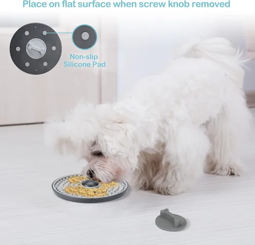 Vista 3 de Avont Tapete para lamer para perros y gatos, tapete para lamer jaula de perros y gatos, alimentador lento para alimentos húmedos, almohadilla
