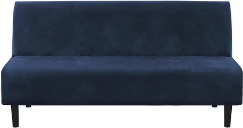 Vista 16 de H.VERSAILTEX - Funda para sofá de terciopelo real, para futón sin brazos, sofá, sofá cama, para proteger muebles, de terciopelo grueso y suave que