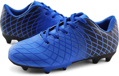 Vista 7 de JABASIC - Tacos de fútbol para exteriores para niños, zapatos de fútbol atléticos y firmes