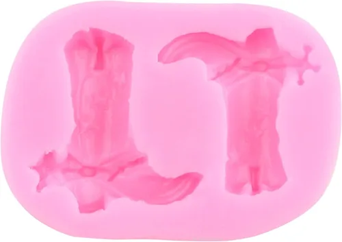 Vista 8 de ZiXiang Moldes de silicona de cabeza de toro, cactus y estrella, molde de fondant, plumas, flechas, botas de vaquero, moldes de pezuña de herradura