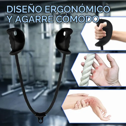 Vista 4 de HXD-ERGO - Cuerda de bíceps con mango ergonómico para culturismo de bíceps Arm Blaster