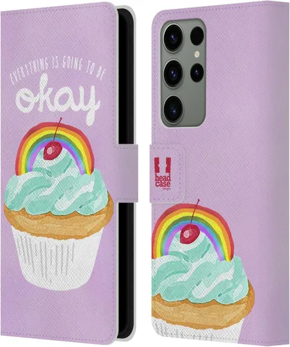 Vista 274 de Head Case Designs Assortment Cupcakes Happiness Leather Wallet Case Compatible with Samsung Galaxy A07 4G Surtido