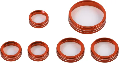 Vista 19 de Savadicar CKT01 Billet - Juegos de molduras de perillas de control de aluminio billet, faros/4WD/HVAC, biseles de anillos de perillas de control