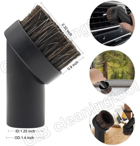 Vista 4 de Juego de accesorios para aspiradora con cepillo para piso de aspiradora, 2 accesorios para aspiradora de crin de caballo y adaptador universal