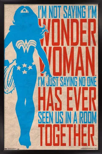 Vista 8 de Trends International DC Comics - Póster de pared de identidad secreta, Mujer Maravilla, 14.725 x 22.375 pulgadas, versión enmarcada de madera