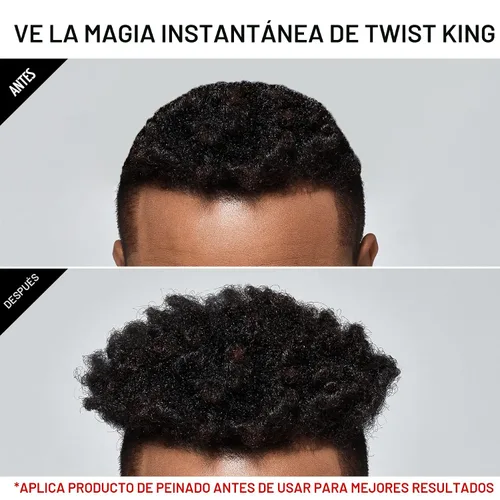 Vista 7 de RED by Kiss BowWow Twist King - Peine de estilor de lujo premium para trenzar y rizar, duradero y lavable, alternativa a la esponja para barberos