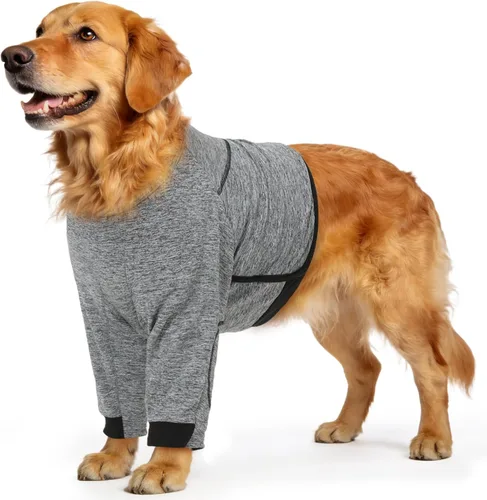 Vista 13 de ROZKITCH Funda para perro de pierna delantera para pierna delantera, protector de rodilla para evitar lamer heridas, codo, traje de recuperación