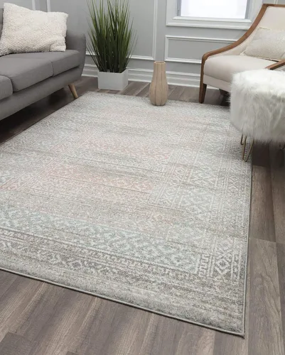 Vista 11 de Rugs America Hailey HY10A Heath - Alfombra vintage de transición de 8 x 10 pies