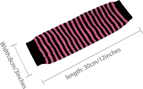 Vista 3 de Allegra K Guantes sin dedos para mujer calentadores de brazo de punto con longitud del codo