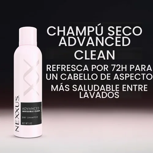 Vista 4 de Champú Seco Nexxus Advanced Invisible Clean para Control Instantáneo de Grasa y Frescura de 72 Horas con Tecnología Flexx-Adapt 5 oz