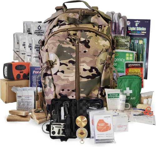 Vista 12 de Kit de emergencia para 1 persona/mochila de supervivencia durante 72 horas para desastres naturales, huracanes, situaciones de emergencia o errores