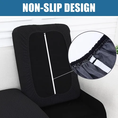Vista 3 de Smiry - Fundas impermeables para cojines de sofá, fundas de cojín elásticas de jacquard gruesas para sofá, protector de muebles elástico lavable