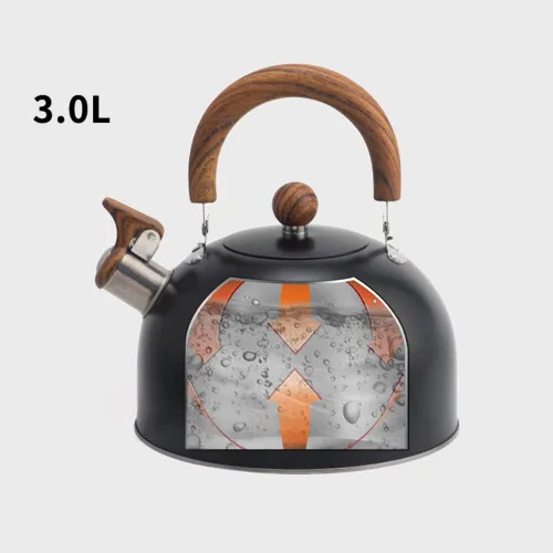 Vista 3 de Hervidor de té silbante – Hervidor de té de 3.1 cuartos de galón, tetera silbante de acero inoxidable para estufa, tetera silbato de 3 litros