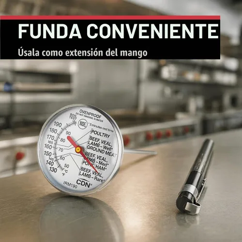 Vista 8 de CDN IRM200-Glow Proaccurate Carne/Aves de corral termómetro a prueba de horno-NSF Certificado, Carne/Ave, Plateado
