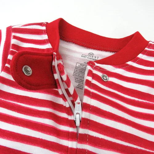 Vista 3 de HonestBaby Pijama de una sola pieza con cremallera frontal para bebé, 100% algodón orgánico