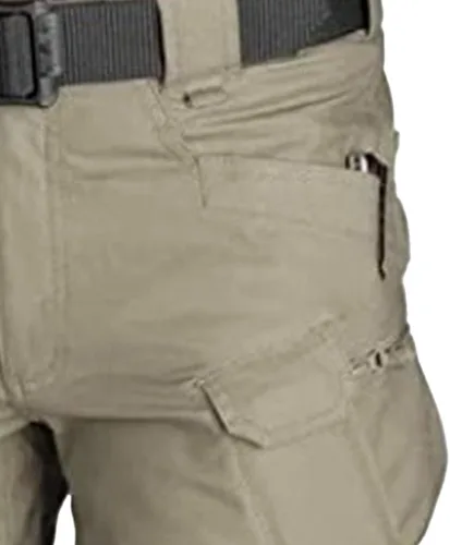 Vista 4 de Pantalones de senderismo para hombre, pantalones deportivos casuales con múltiples bolsillos, pantalones de trabajo a la moda, para exteriores