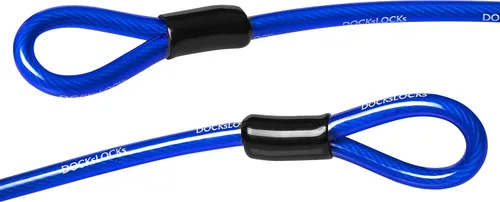 Vista 2 de DocksLocks Cable de seguridad recto resistente a la intemperie (5 pies a 25 pies de longitud) con extremos en bucle reforzados, protección antirrobo