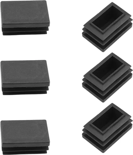 Vista 16 de 12 piezas de 0.79 x 0.79 pulgadas de plástico para pies cuadrados, protector de suelo deslizante para muebles, reduce el ruido, evita arañazos