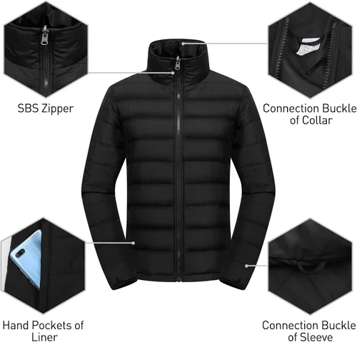 Vista 7 de GEMYSE Chaqueta de nieve impermeable 3 en 1 para hombre abrigo de invierno aislado