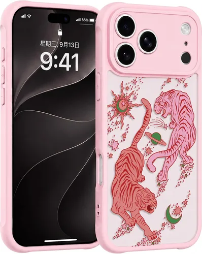 Vista 41 de Compatible para iPhone 13 Funda Linda Estética - Funda de Teléfono Rosa con Protector de Cámara - Diseño de Cubierta con Estampado de Hongos