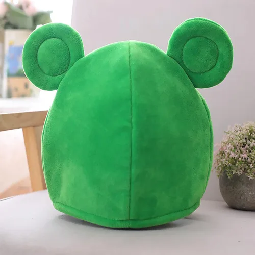 Vista 6 de Bonito sombrero de rana de felpa para adultos, gorro de rana de dibujos animados para disfrazarse, disfraz de cosplay, accesorios de fotos