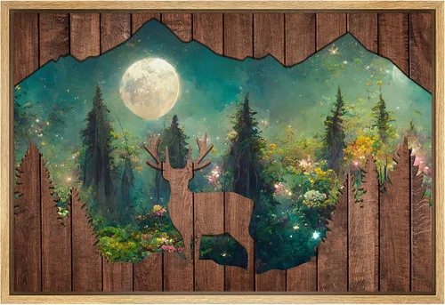 Vista 42 de SIGNWIN Lienzo enmarcado para pared, decoración de habitación preparada, guepardo africano, gato, caricatura, dibujos de naturaleza, animales