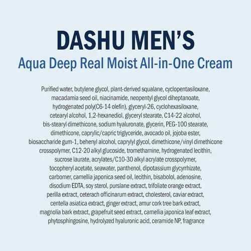 Vista 8 de DASHU Hidratante para hombres 5.17 oz – Crema facial Aqua todo en uno, antiarrugas y loción facial hidratante mineral oceánica, hidratante facial