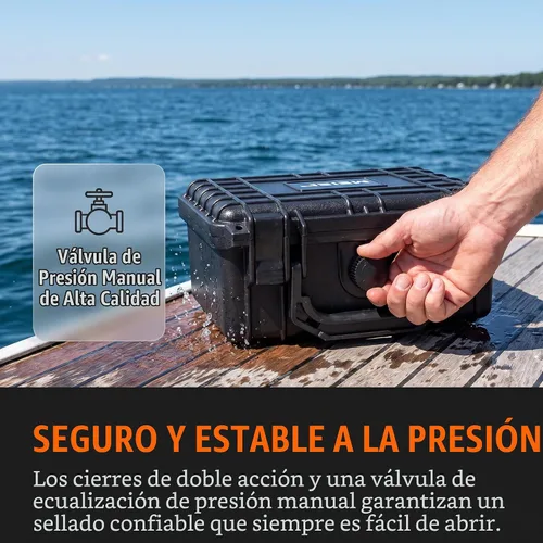 Vista 9 de MEIJIA Funda protectora impermeable IP67 portátil para todo tipo de clima, funda rígida, funda para cámara con espuma personalizable, para uso