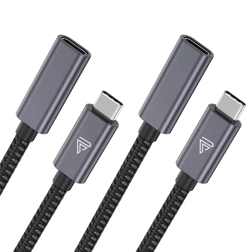 Vista 12 de Faracent Cable de extensión USB C (20Gbps/240W/1FT/0.3M), USB 3.2 tipo C 3.1 macho a hembra, extensión de carga y sincronización para iPhone 16 15